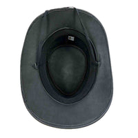 Black Leather Western Hat with Laced Leather Concho Hatband - Rockmount
