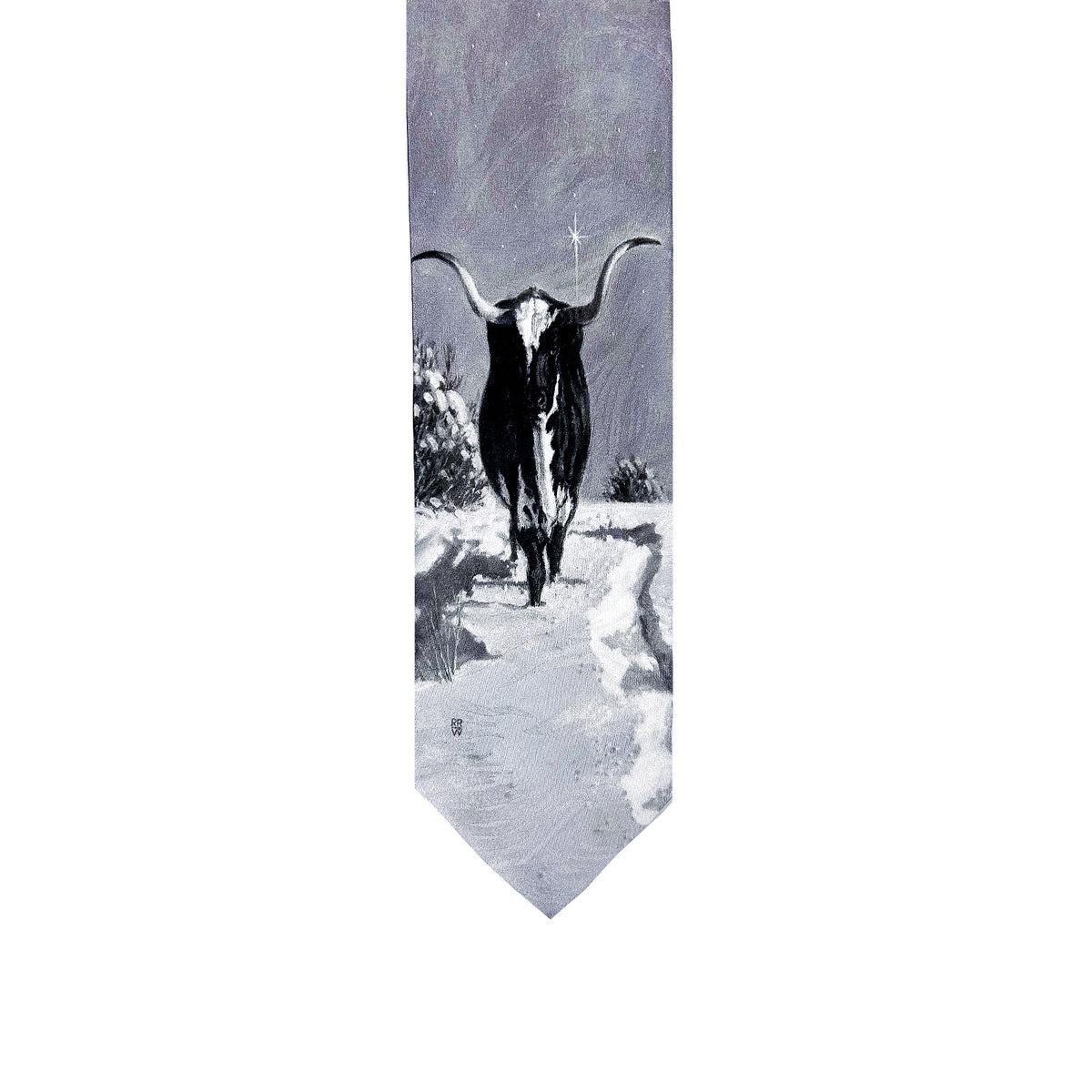 Limited-Edition Spats Longhorn Silk Tie by Harold Holden - Rockmount
