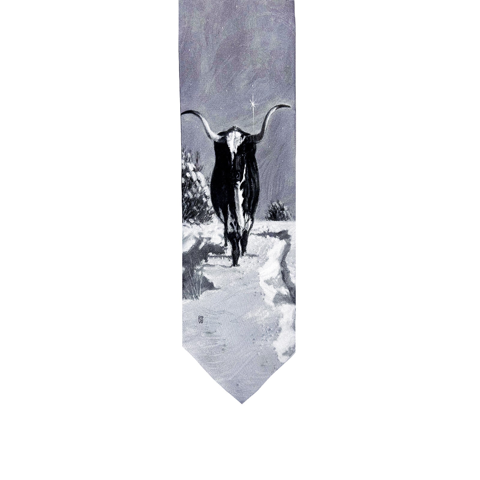 Limited-Edition Spats Longhorn Silk Tie by Harold Holden - Rockmount