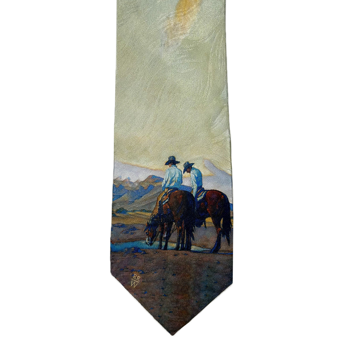 Limited-Edition the Waterhole Silk Tie by Howard Post - Rockmount