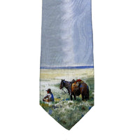 Limited-Edition Silk Sagebrush Picnic Silk Tie by Teal Blake - Rockmount