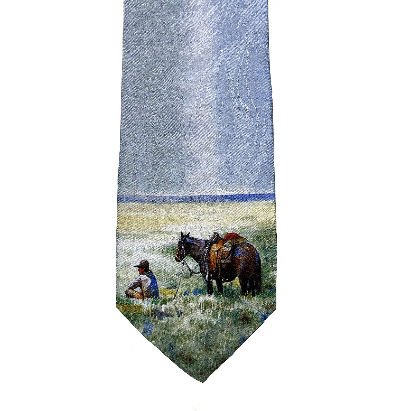 Limited-Edition Silk Sagebrush Picnic Silk Tie by Teal Blake - Rockmount