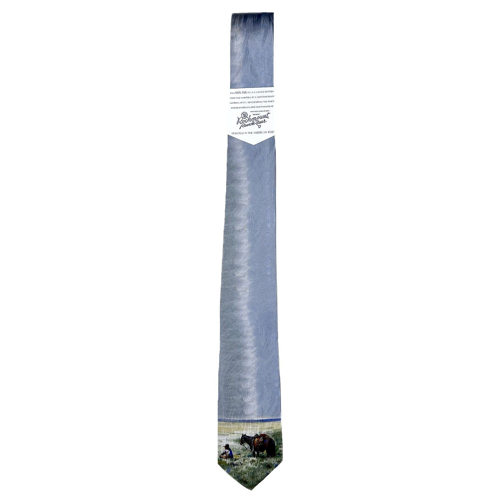 Limited-Edition Silk Sagebrush Picnic Silk Tie by Teal Blake - Rockmount