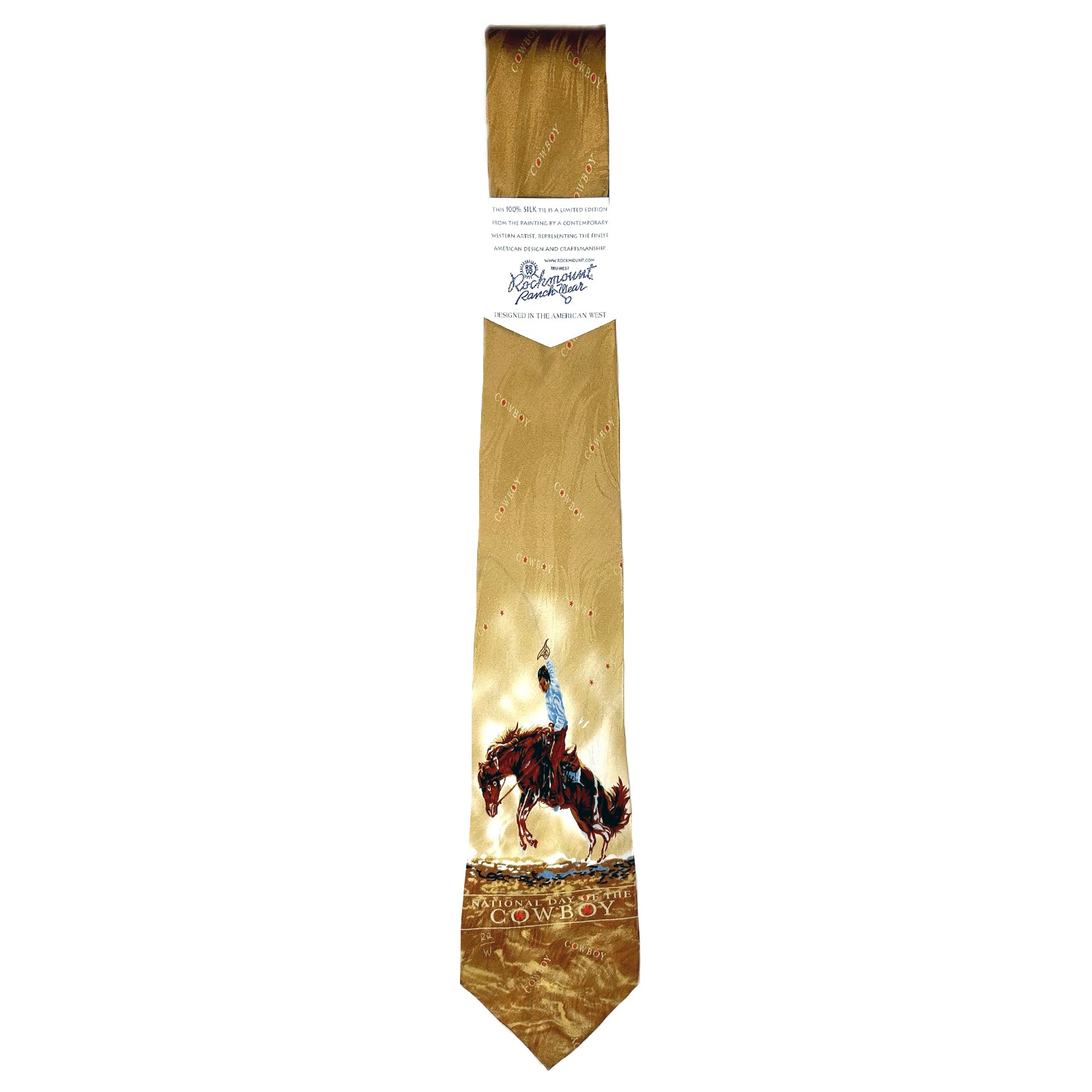 Limited-Edition National Cowboy Day Silk Tie by Joelle Smith - Rockmount