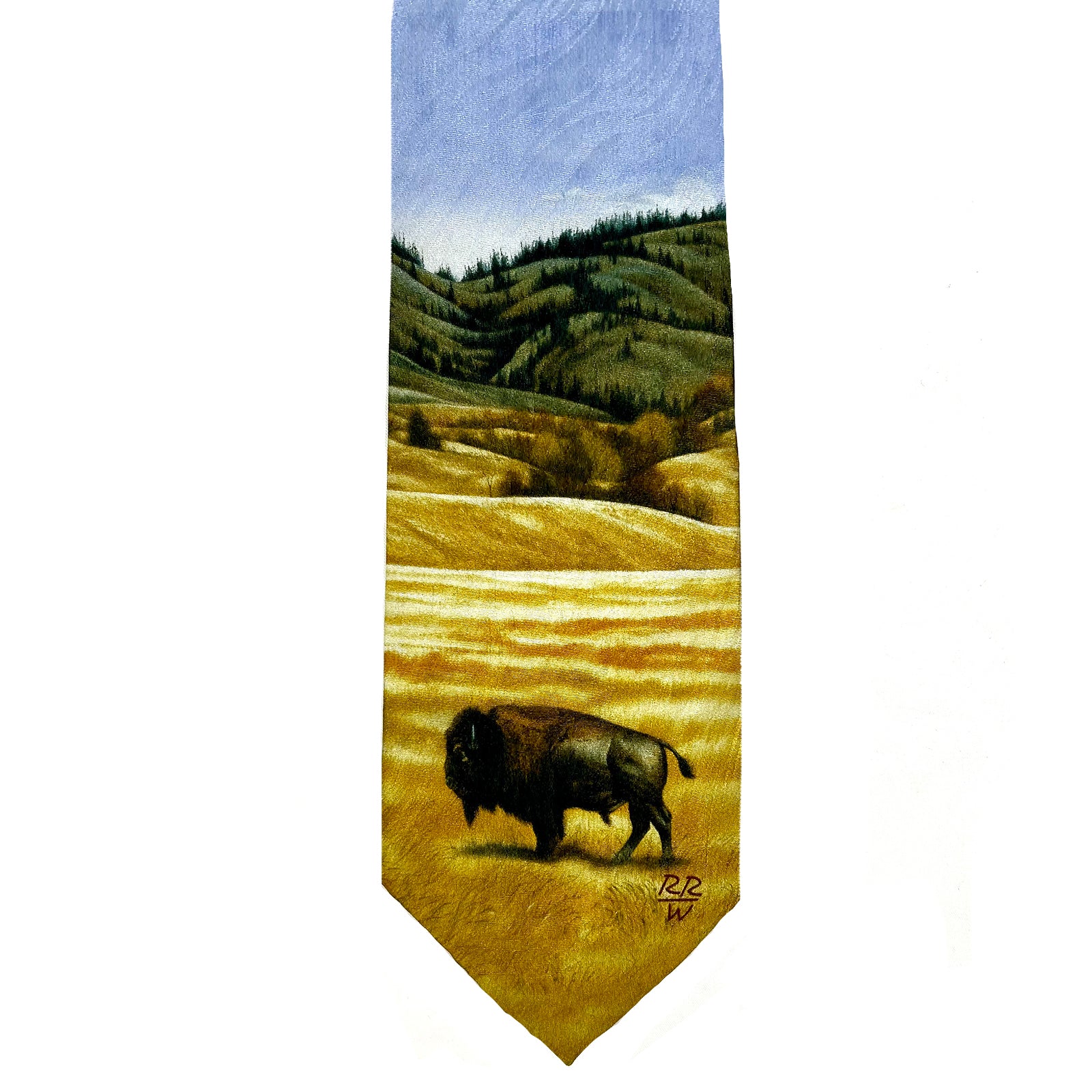 Limited-Edition the American Bison Silk Tie by William Haskell - Rockmount