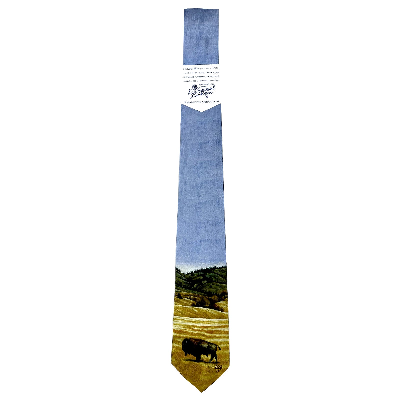 Limited-Edition the American Bison Silk Tie by William Haskell - Rockmount