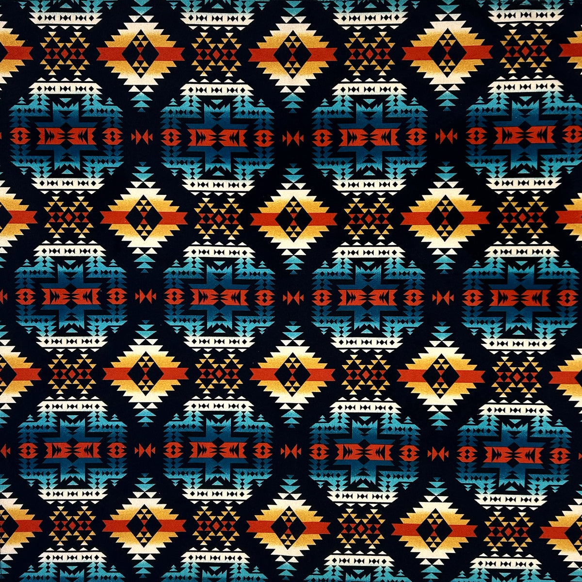 Native American Inspired Western Cotton Bandana in Navy - Rockmount