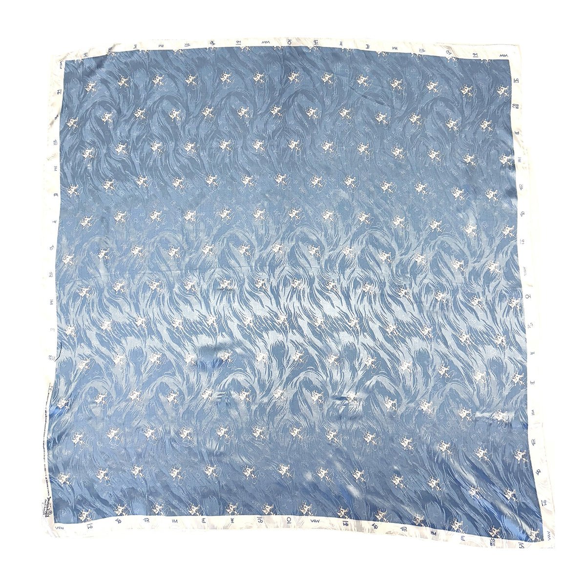 Vintage Roper & Brands Western Silk Scarf in Blue - Rockmount