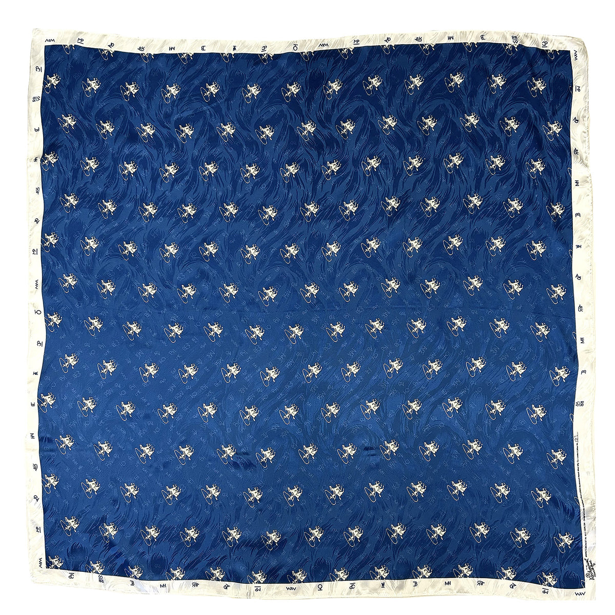 Vintage Roper & Brands Western Silk Scarf in Blue - Rockmount