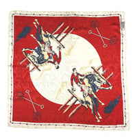 Vintage Rockmount Ranch Wear Bronc Silk Scarf in Red - Rockmount
