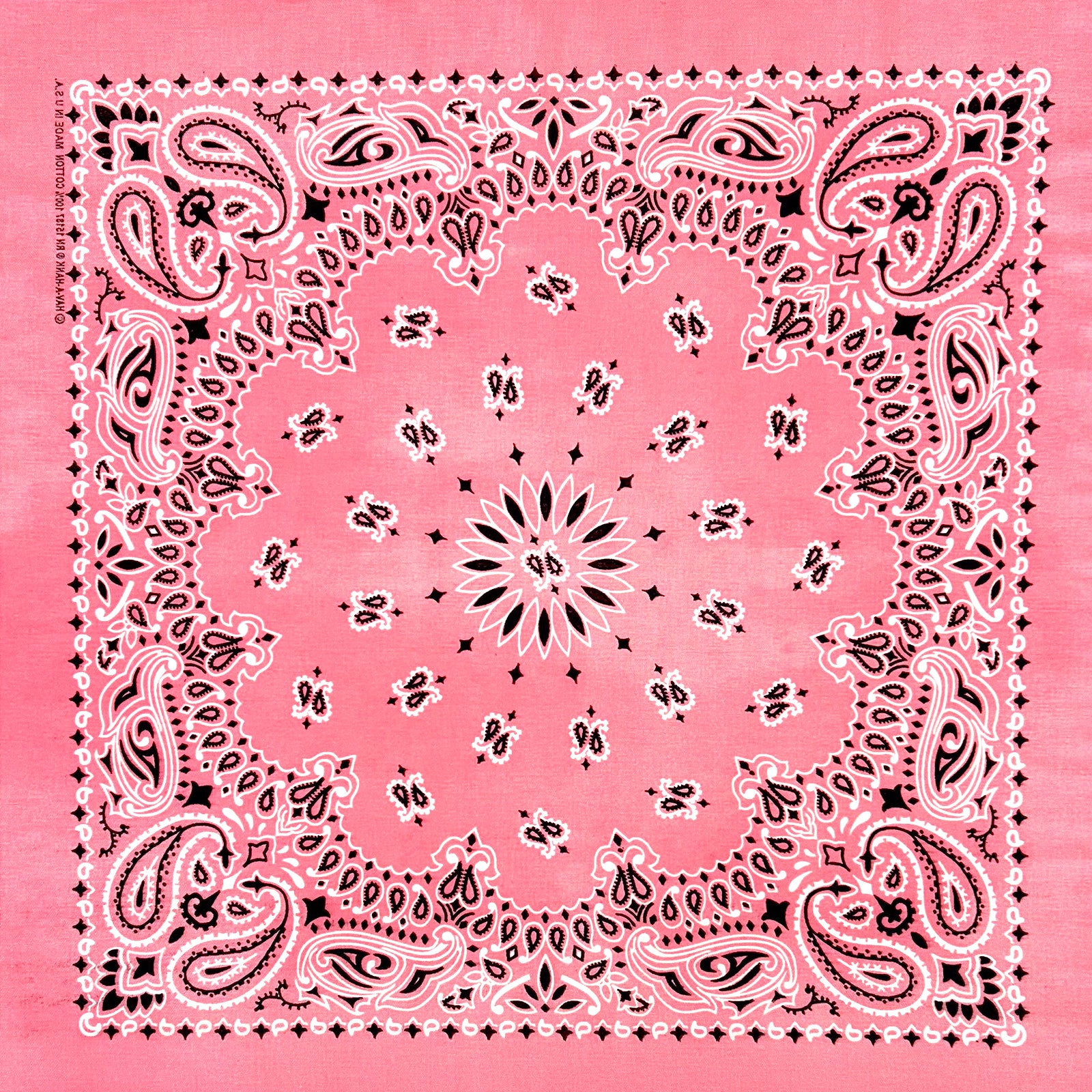 Paisley Western Cotton Bandana in Light Pink - Rockmount