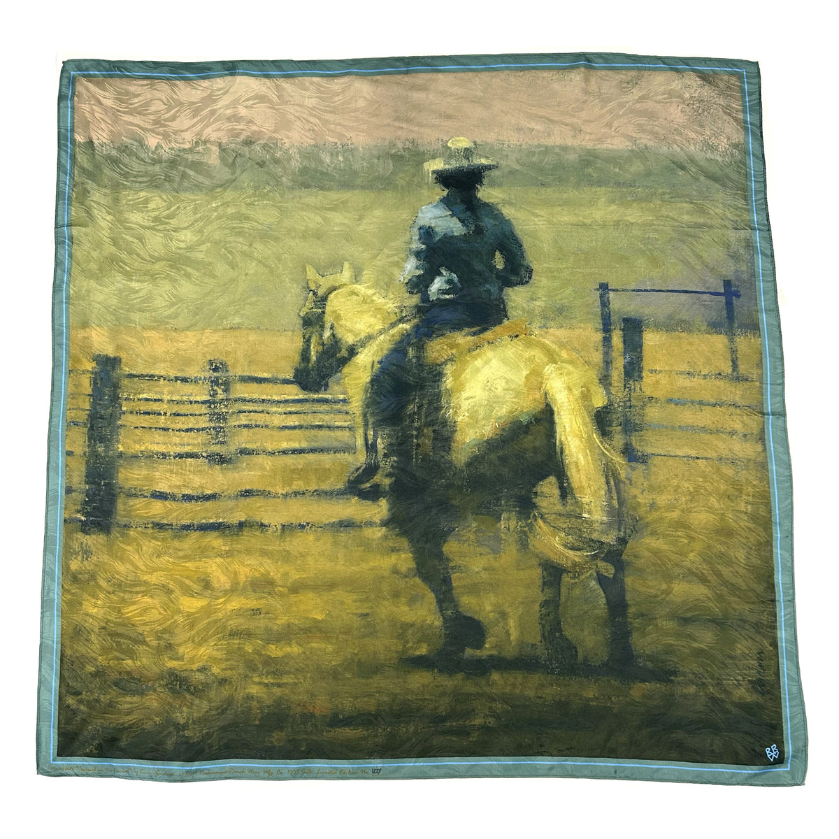 Limited-Edition Cowgirl in the Corral Silk Scarf by Terry Gardner - Rockmount