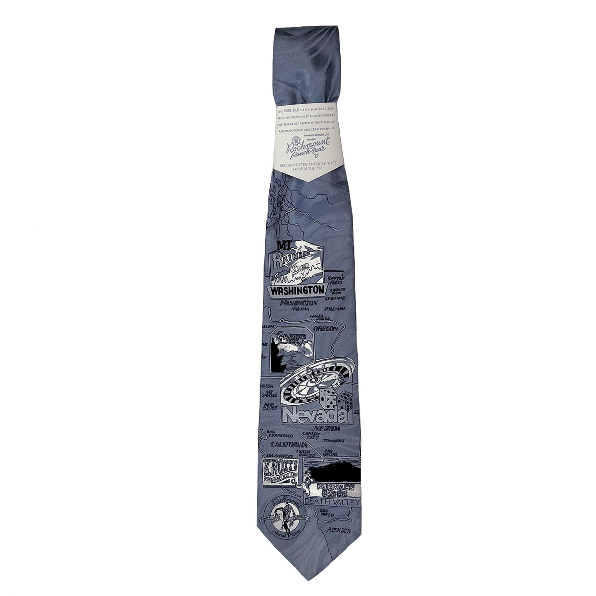 Limited-Edition West Coast Grey Silk Tie - Rockmount