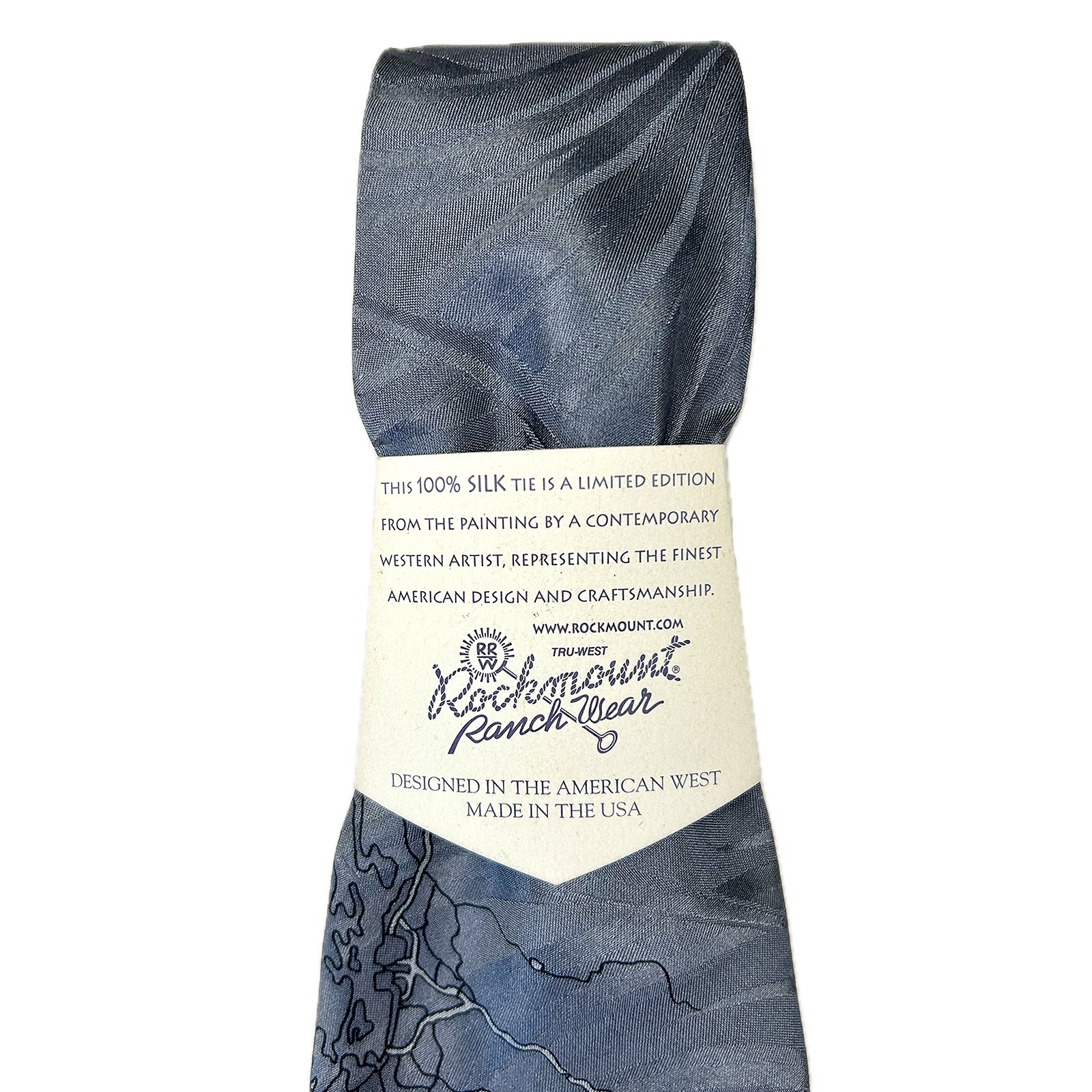 Limited-Edition West Coast Grey Silk Tie - Rockmount