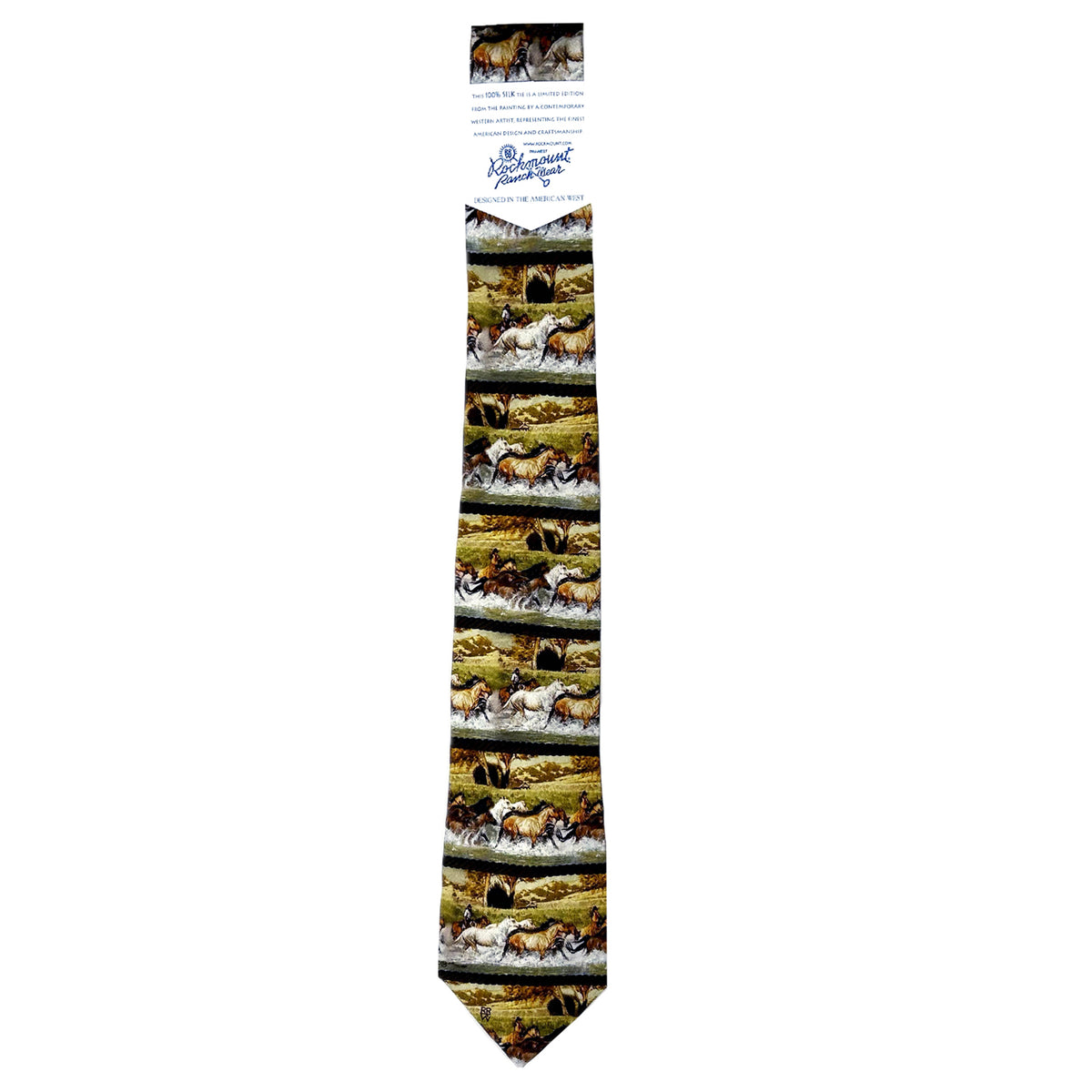 Limited-Edition Shooting the Cheyenne River Silk Tie by Jeff Segler - Rockmount