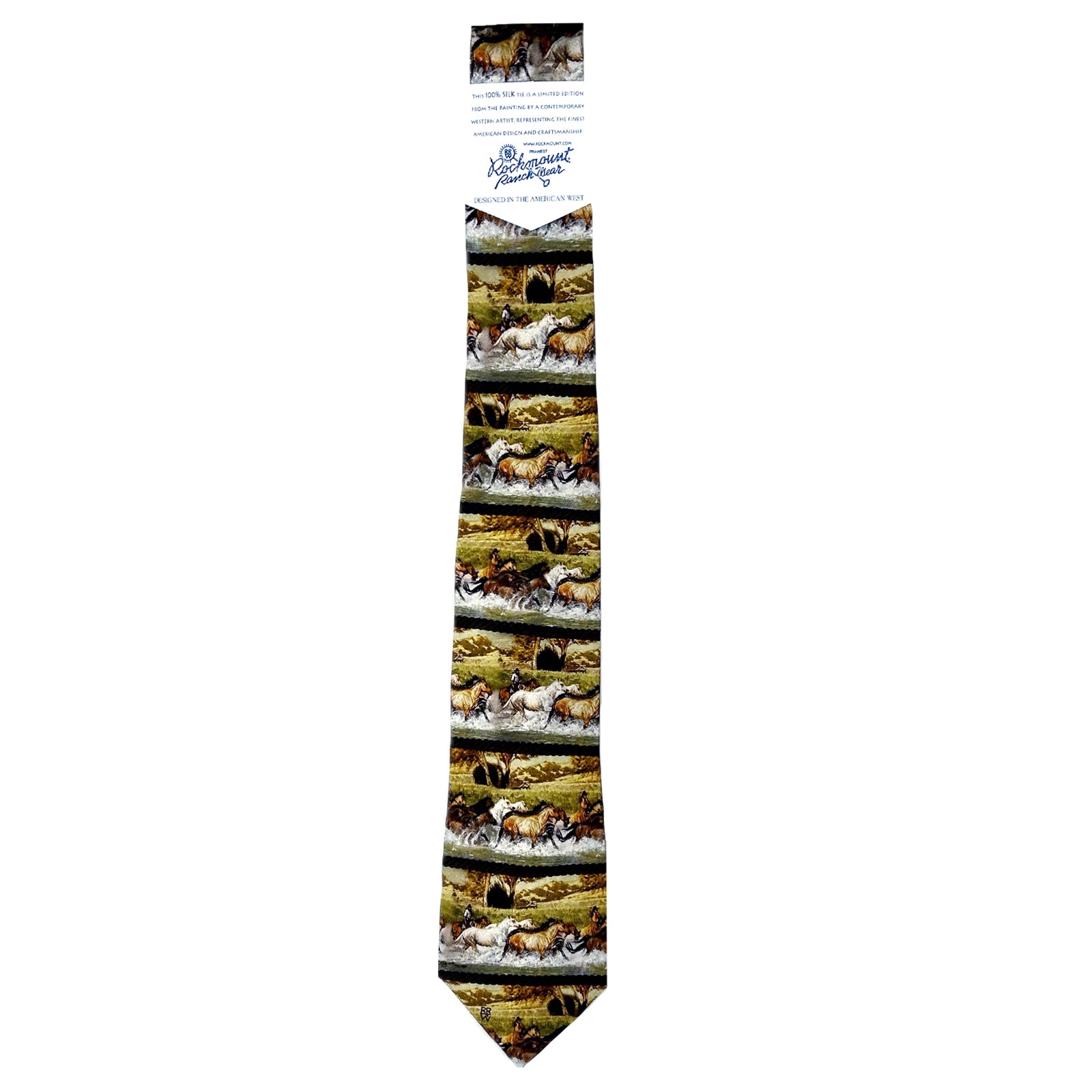 Limited-Edition Shooting the Cheyenne River Silk Tie by Jeff Segler - Rockmount