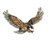 Silver & Gold Flying Eagle Western Bolo Tie - Rockmount