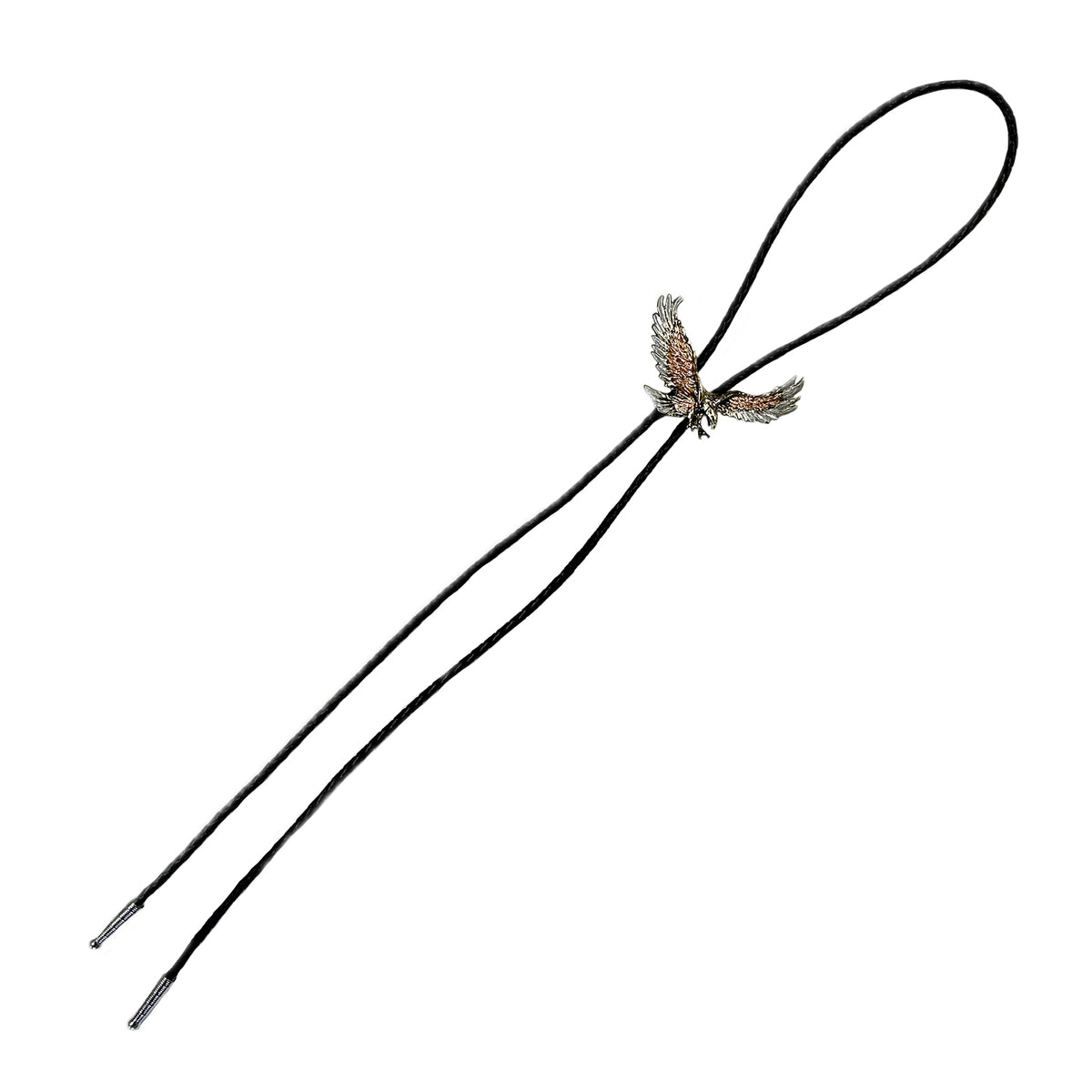 Silver & Gold Flying Eagle Western Bolo Tie - Rockmount