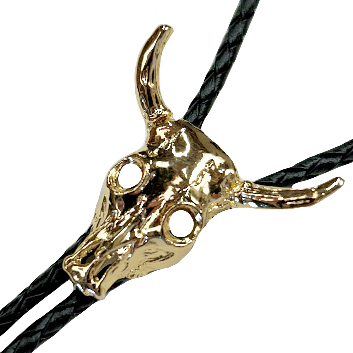 Gold Steer Skull Western Bolo Tie - Rockmount
