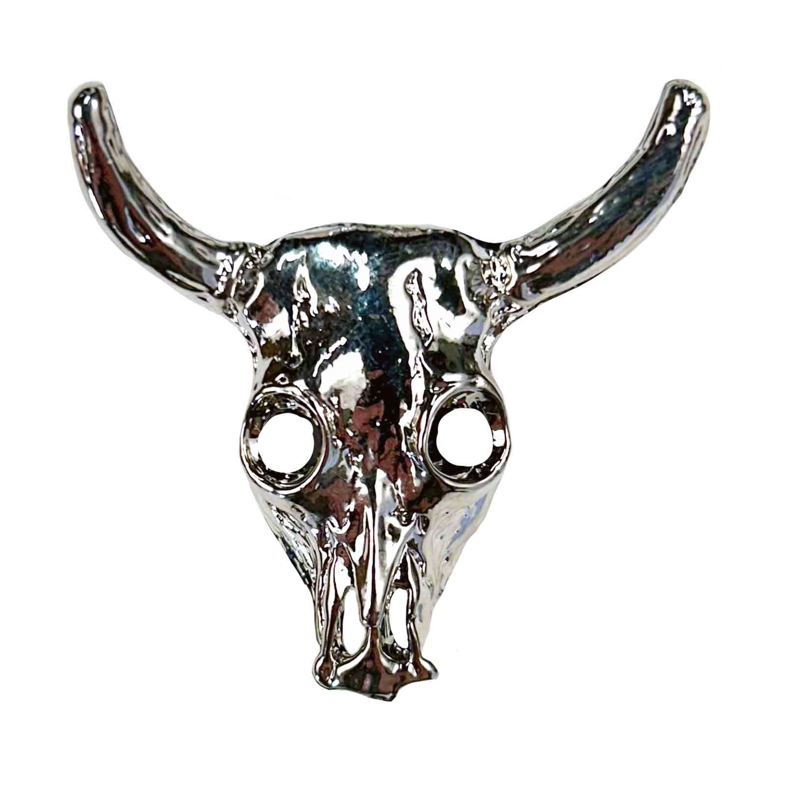 Silver Steer Skull Western Bolo Tie - Rockmount