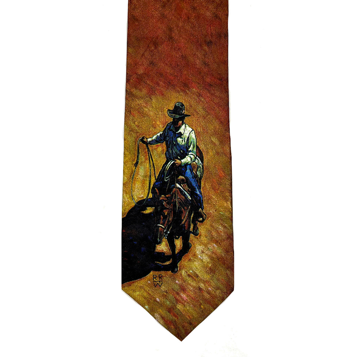 Limited-Edition the Cowhand Silk Tie by Howard Post - Rockmount