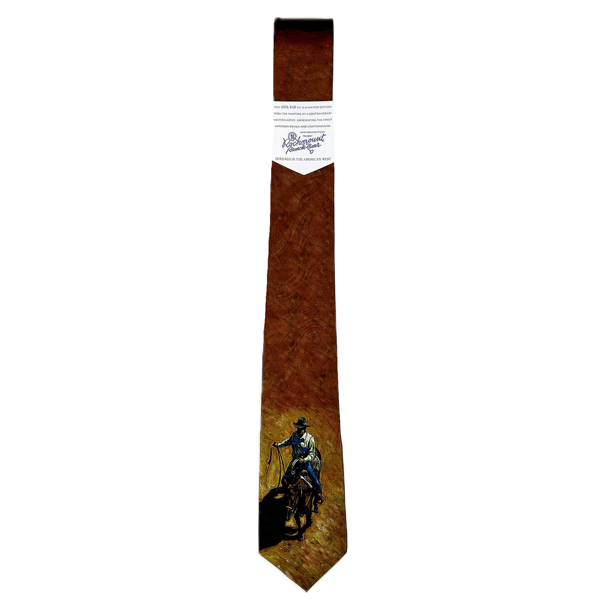 Limited-Edition the Cowhand Silk Tie by Howard Post - Rockmount