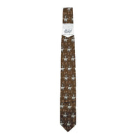 Roper & Brands Brown Western Silk Tie - Rockmount