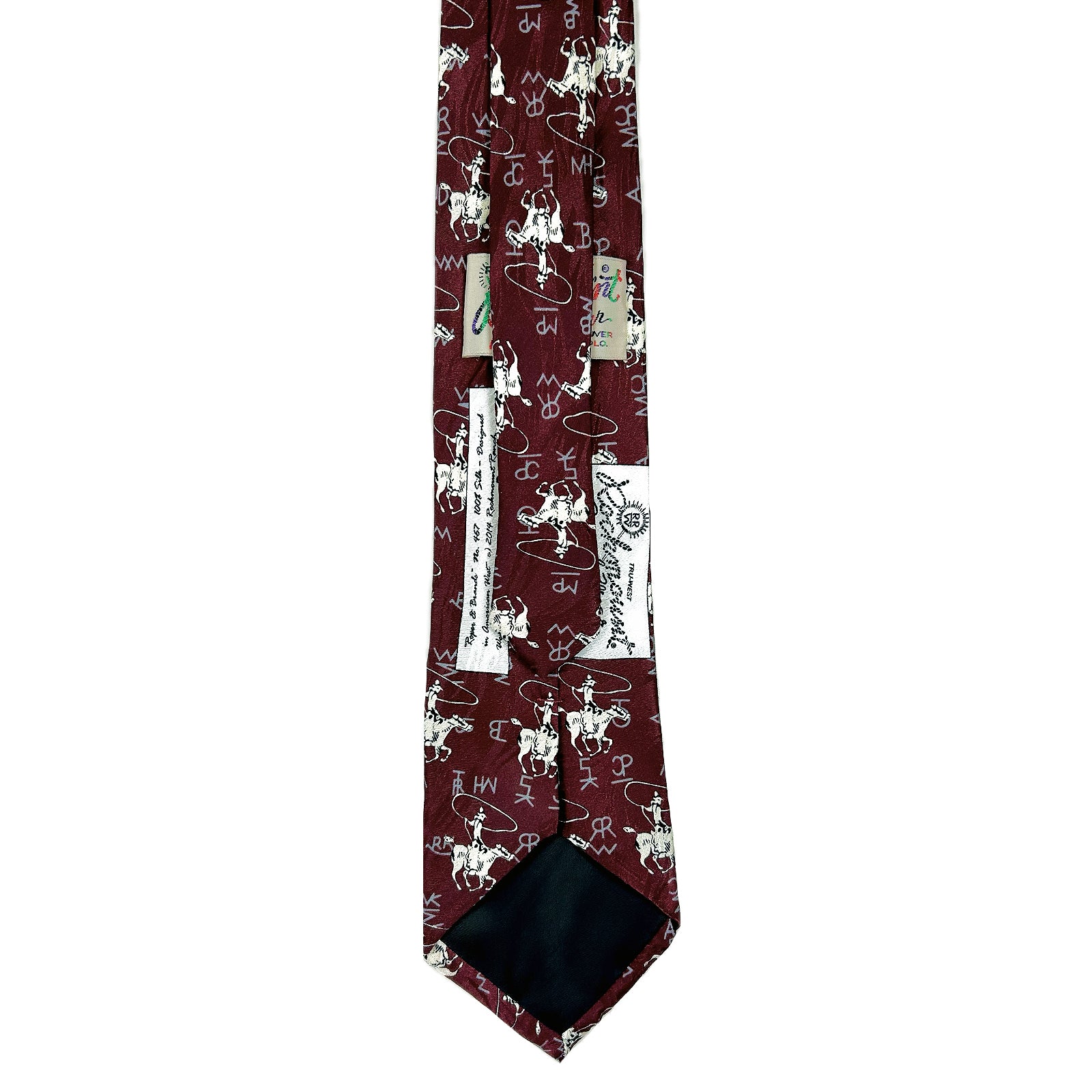 Roper & Brands Burgundy Western Silk Tie - Rockmount