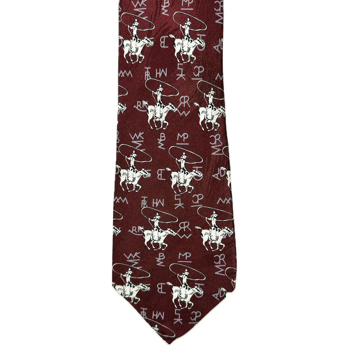 Roper & Brands Burgundy Western Silk Tie - Rockmount
