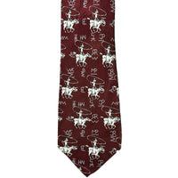 Roper & Brands Burgundy Western Silk Tie - Rockmount
