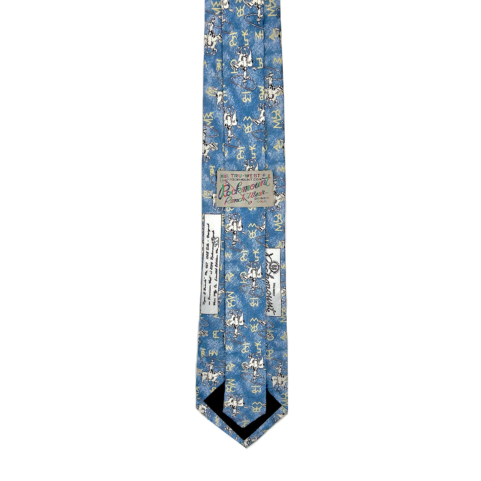 Roper & Brands Denim Western Silk Tie - Rockmount