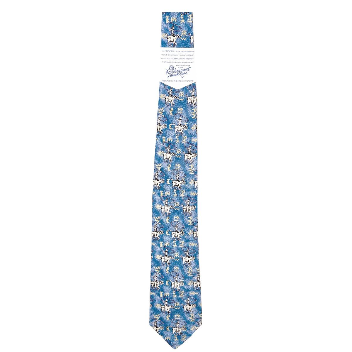Roper & Brands Denim Western Silk Tie - Rockmount
