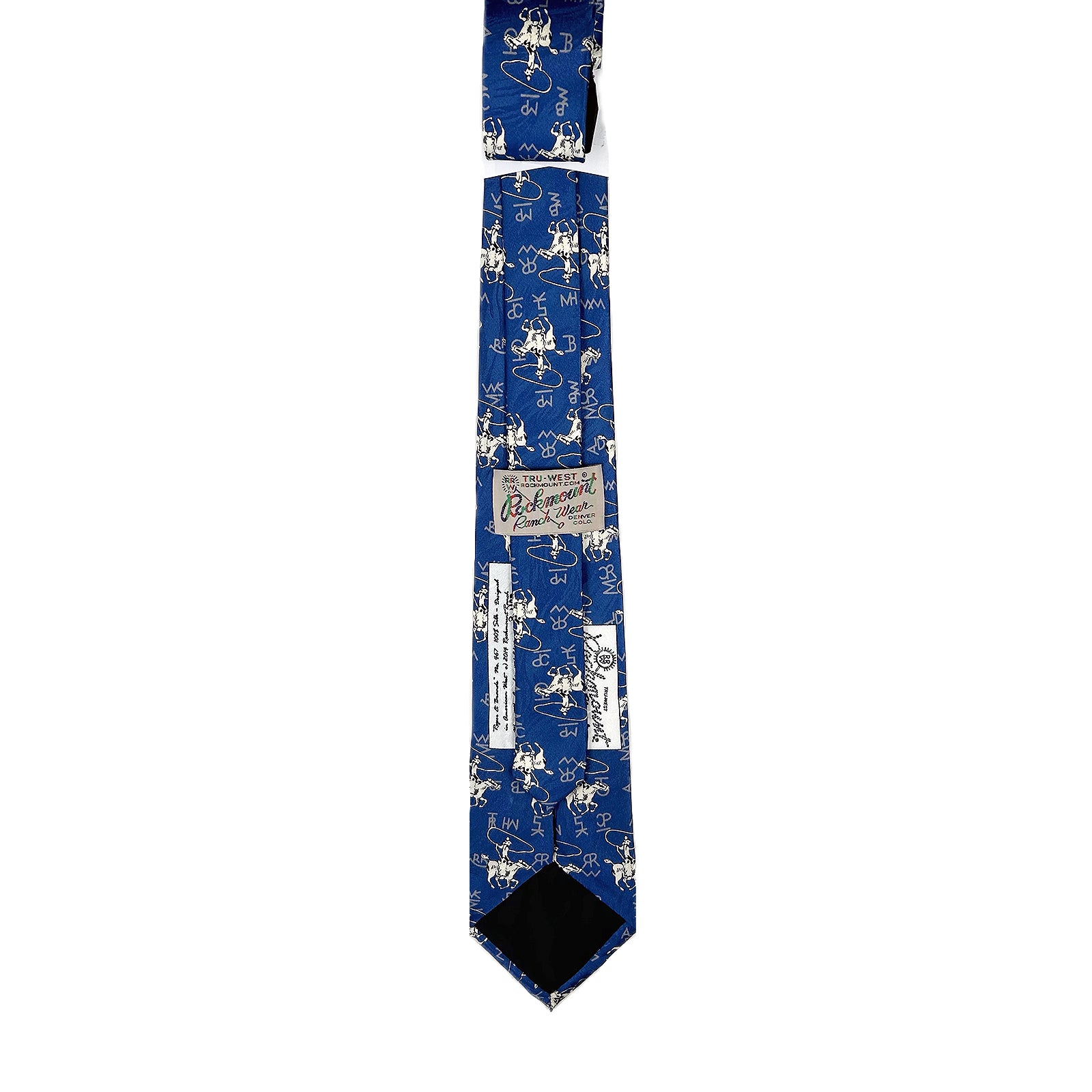 Roper & Brands Navy Western Silk Tie - Rockmount
