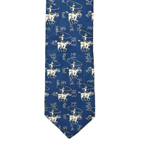Roper & Brands Navy Western Silk Tie - Rockmount