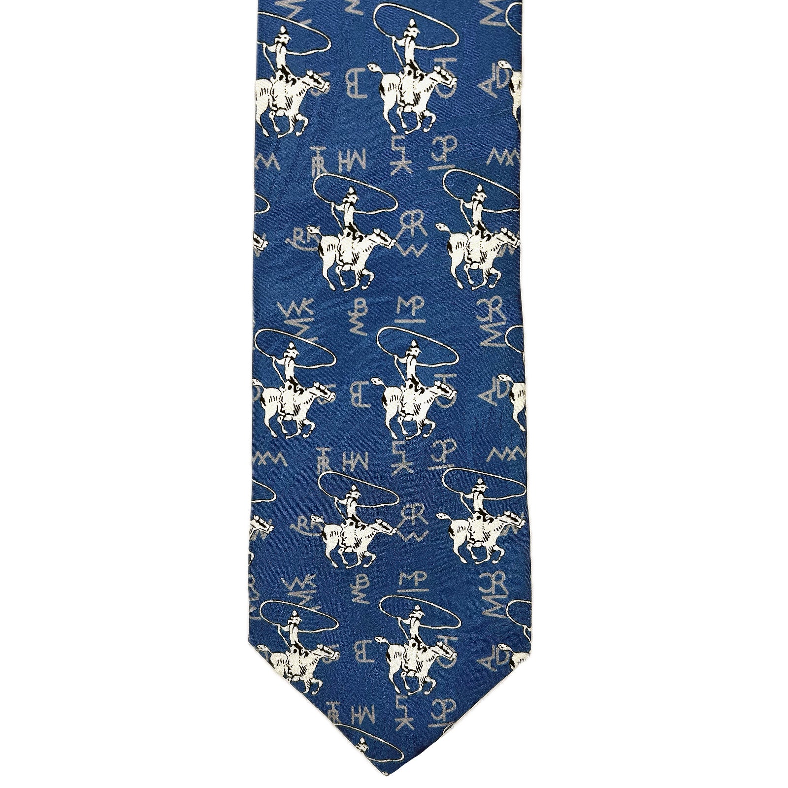 Roper & Brands Navy Western Silk Tie - Rockmount