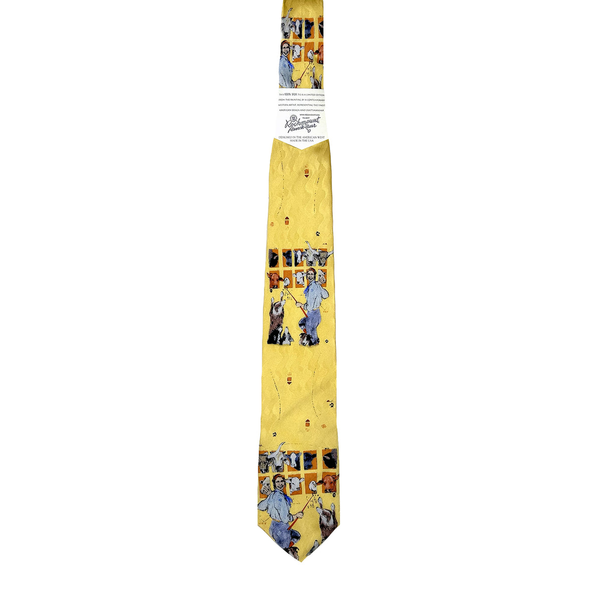 Limited-Edition Cowdog School Silk Tie by Donna Howell-Sickles - Rockmount