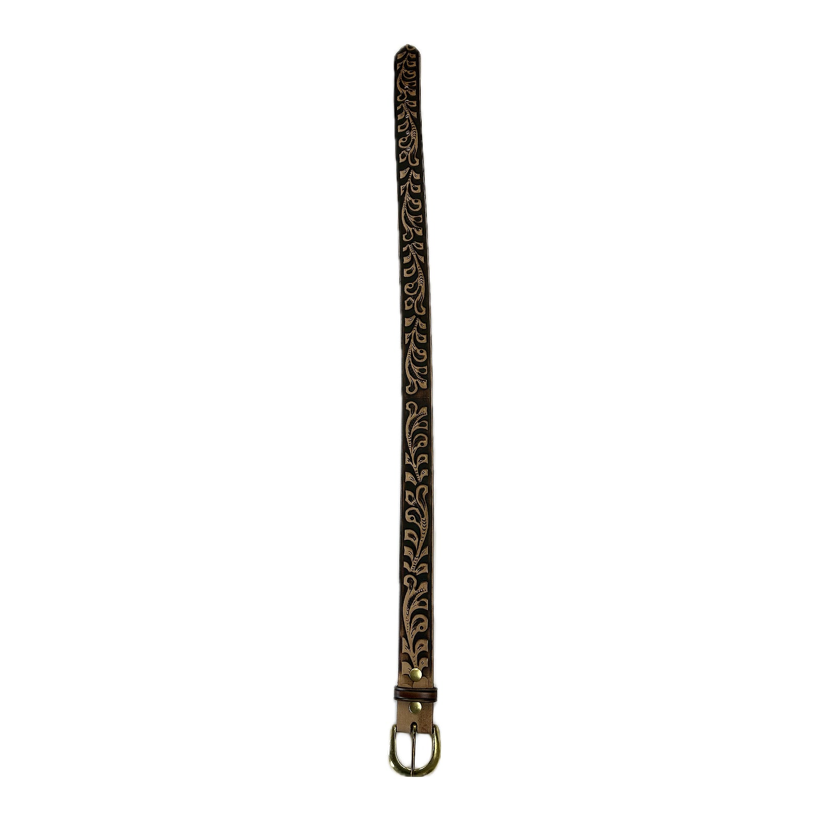 Classic Tooled Floral Genuine Leather Western Belt - Rockmount