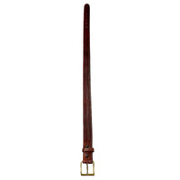 Burgundy Tooled Check Pattern Genuine Leather Western Belt - Rockmount