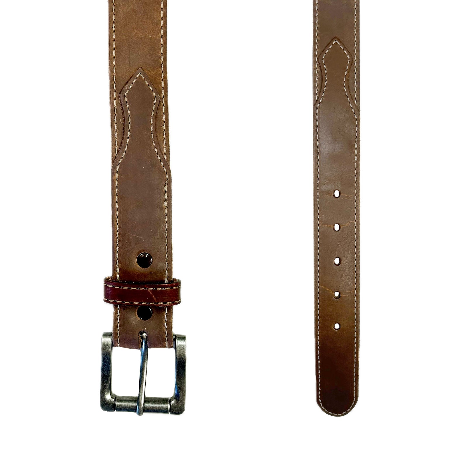 Hand finished Brown Saddle Leather Western Belt - Rockmount