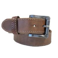 Hand finished Brown Saddle Leather Western Belt - Rockmount