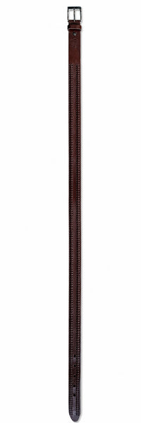 Laced & Tooled Genuine Brown Leather Western Belt