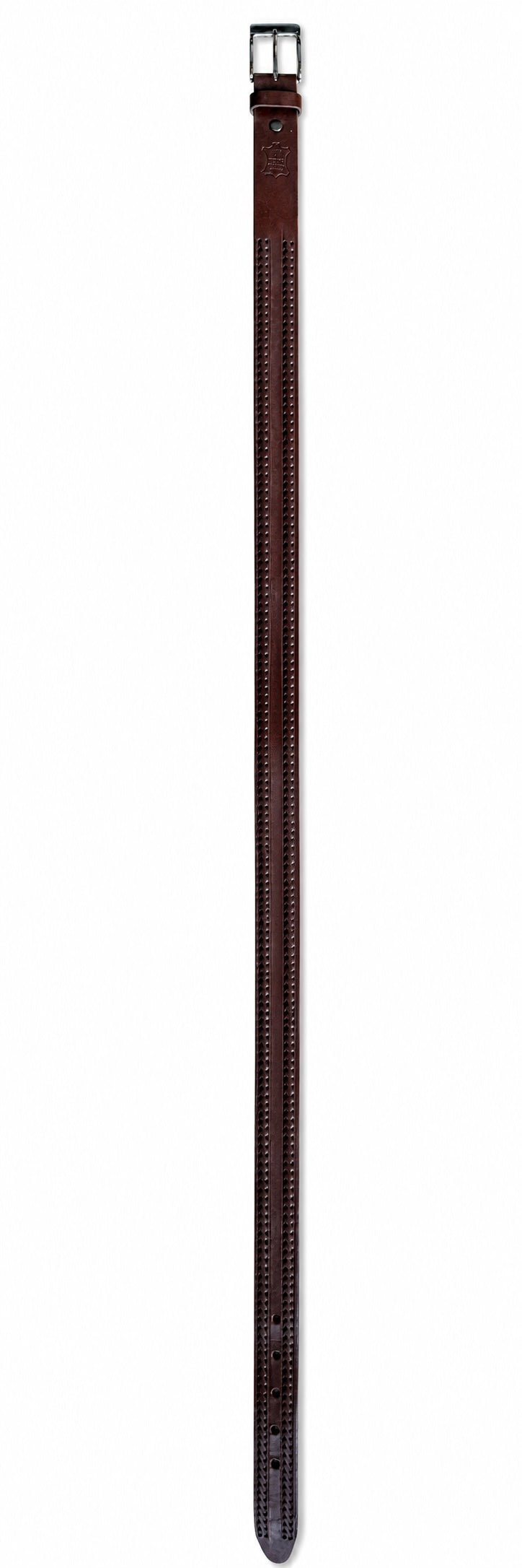 Laced & Tooled Genuine Brown Leather Western Belt