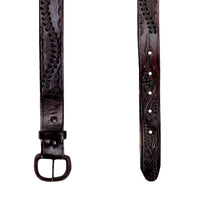 Swirled Lace Genuine Brown Leather Western Belt - Rockmount