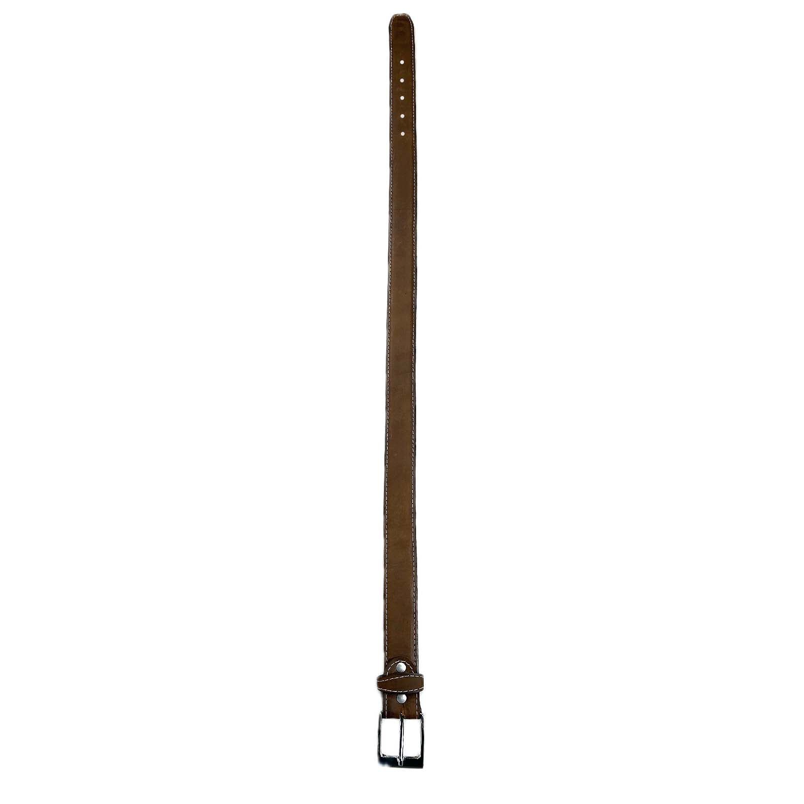 Sanded Nubuck Full Grain Genuine Leather Western Belt in Brown - Rockmount