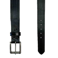 Single Stitch Saddle Genuine Black Leather Western Belt - Rockmount