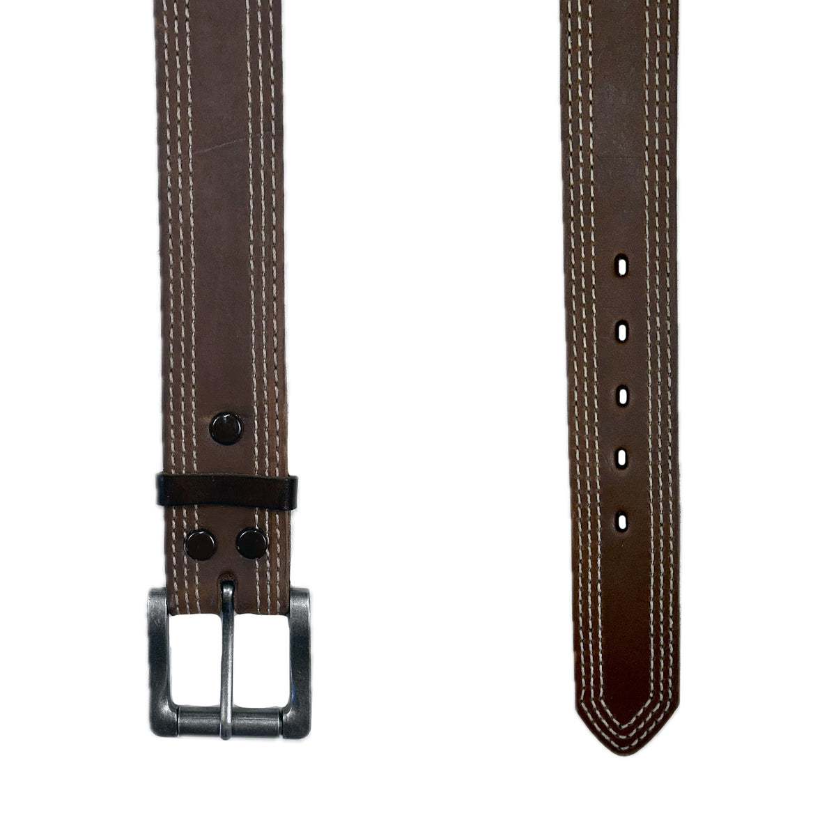 Tan Triple Line Genuine Leather Western Belt - Rockmount