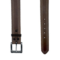 Tan Triple Line Genuine Leather Western Belt - Rockmount