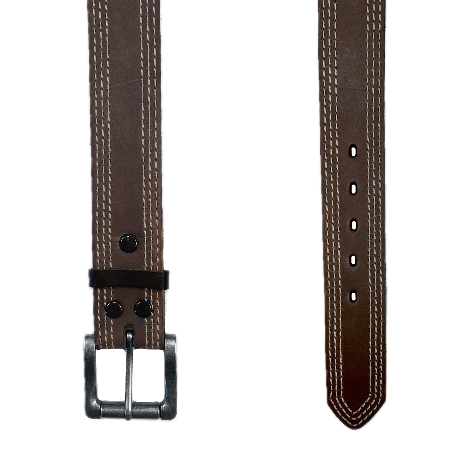 Tan Triple Line Genuine Leather Western Belt - Rockmount