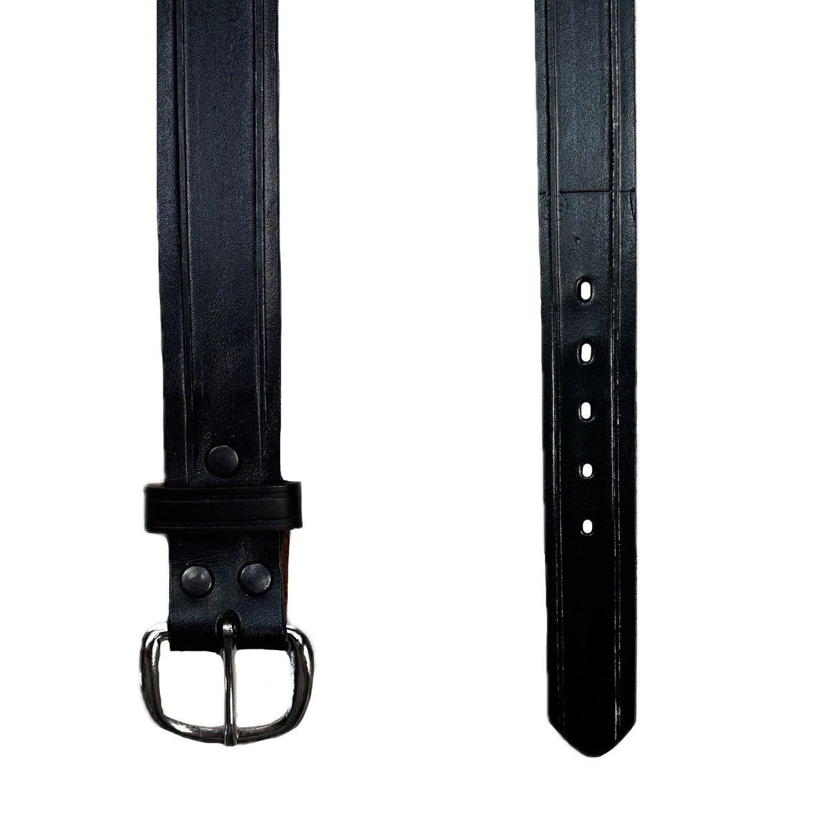 Classic Genuine Black Leather Western Belt - Rockmount