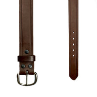 Classic Genuine Brown Leather Western Belt - Rockmount